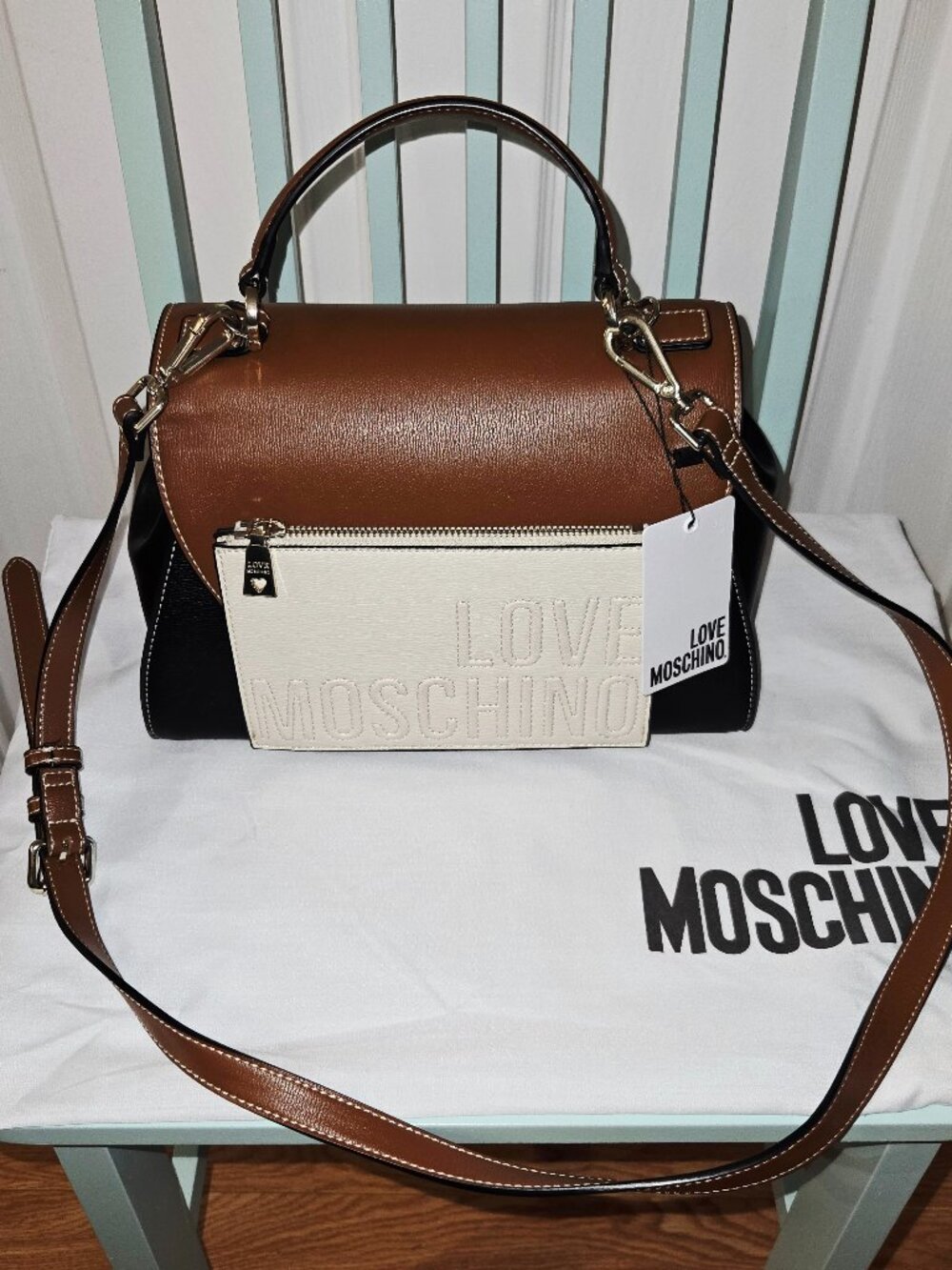 Love Moschino Tricolor Handbag with Strap